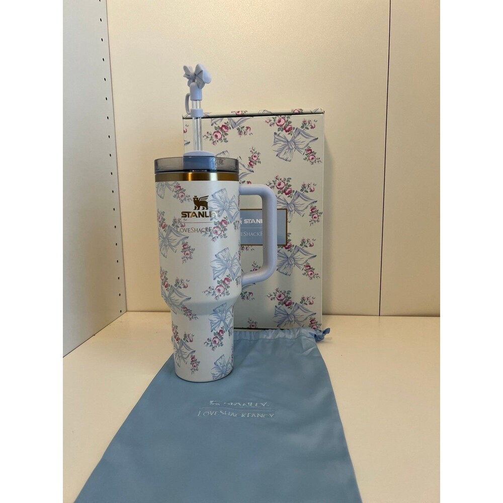 New! Stanley x LoveShackFancy Tumbler 40oz - Pastel Blue